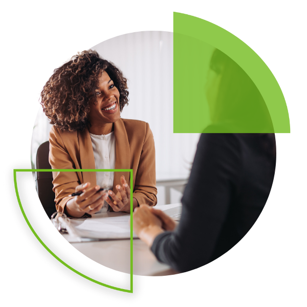 Women having a conversation